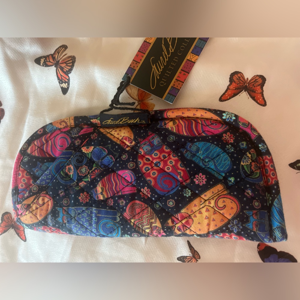 Laurel Burch Vibrant feline eyeglasses  Pouch